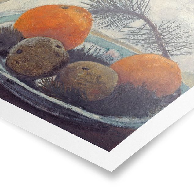 Billeder kunsttryk Paula Modersohn-Becker - Still Life with frosted Glass Mug, Apples and Pine Branch