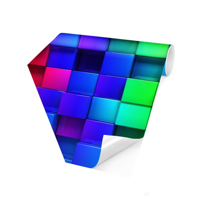 Tapet mønster 3D Cubes