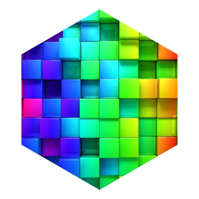 Moderne tapet 3D Cubes
