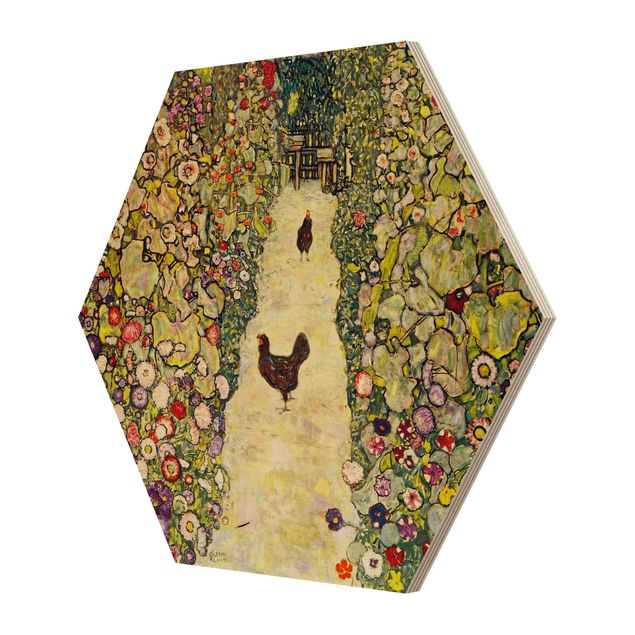 Billeder Gustav Klimt - Garden Path with Hens