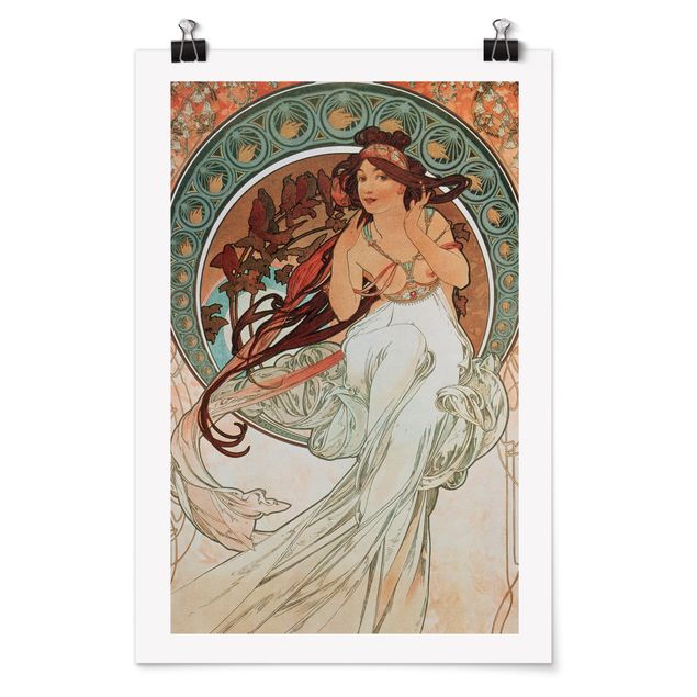 Plakater kunsttryk Alfons Mucha - Four Arts - Music