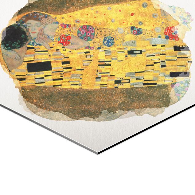 Billeder WaterColours - Gustav Klimt - The Kiss