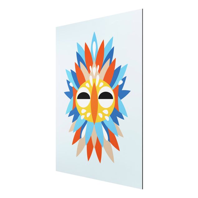 Billeder kunsttryk Collage Ethnic Mask - Parrot