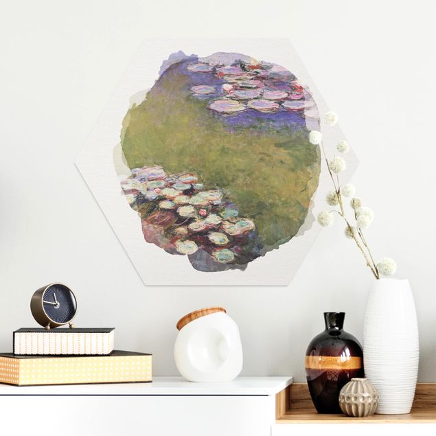 køkken dekorationer WaterColours - Claude Monet - Water Lilies