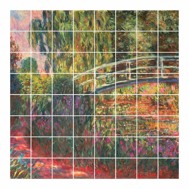 Flise klistermærker Claude Monet - Japanese Bridge In The Garden Of Giverny