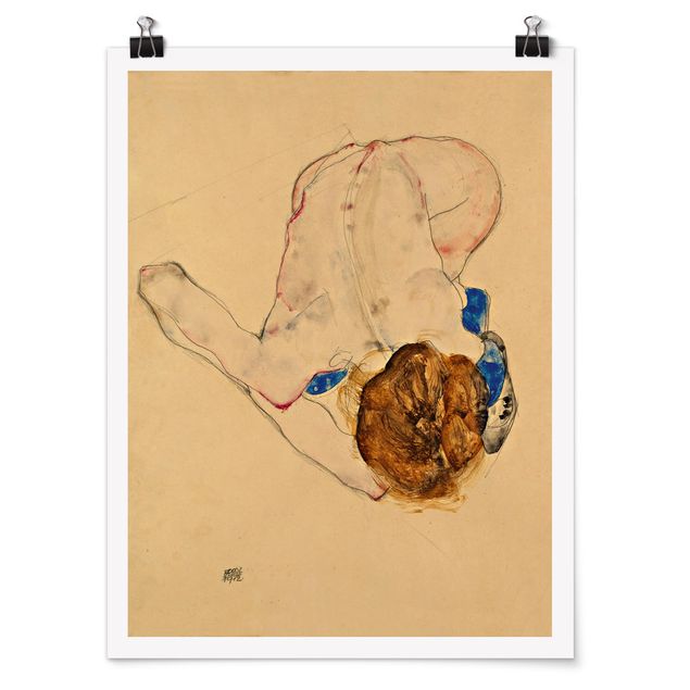 Plakater kunsttryk Egon Schiele - Forward Flexed Act