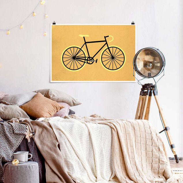 Billeder kunsttryk Bicycle In Yellow