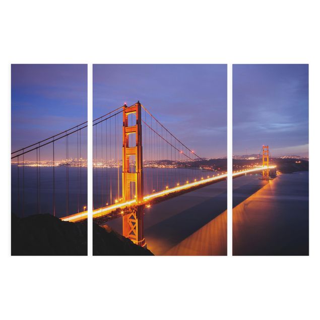 Billeder lilla Golden Gate Bridge At Night