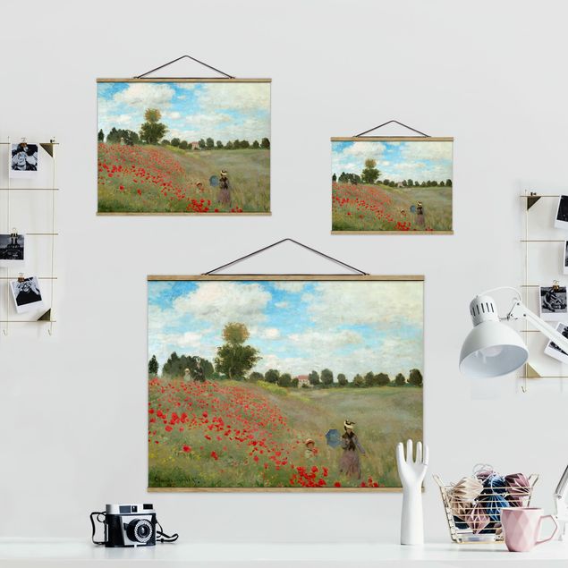 Billeder blomster Claude Monet - Poppy Field Near Argenteuil