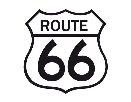 Vinduesklistermærker ordsprog No.EK164 Route 66