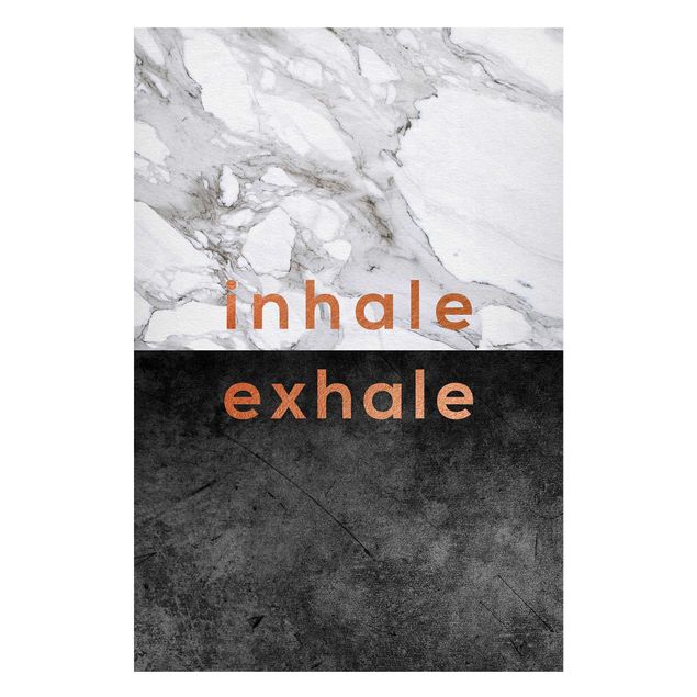Magnettavler ordsprog Inhale Exhale Copper And Marble