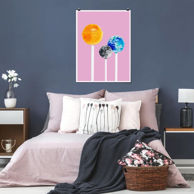 Plakater kunsttryk Lollipops With Planets