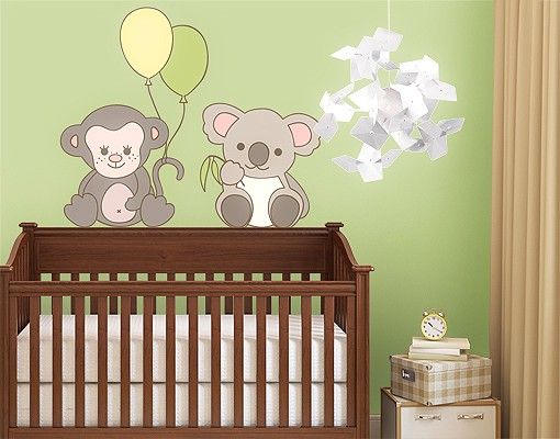 Børneværelse deco No.EV69 Monkey & Koala