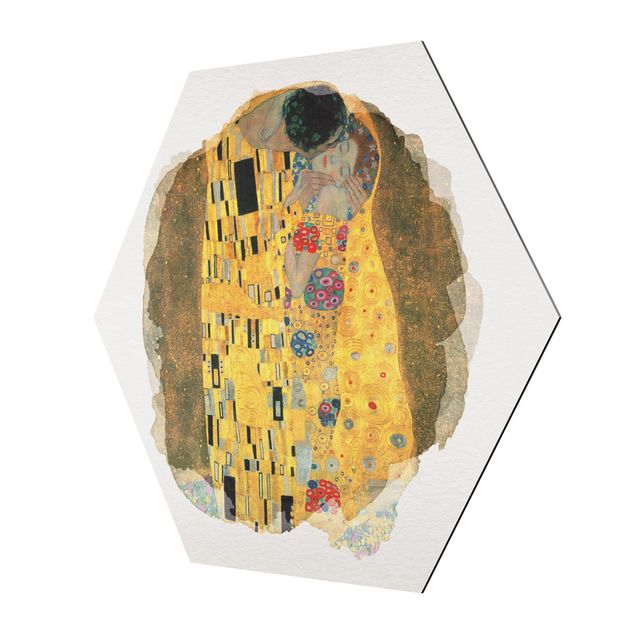 Billeder moderne WaterColours - Gustav Klimt - The Kiss