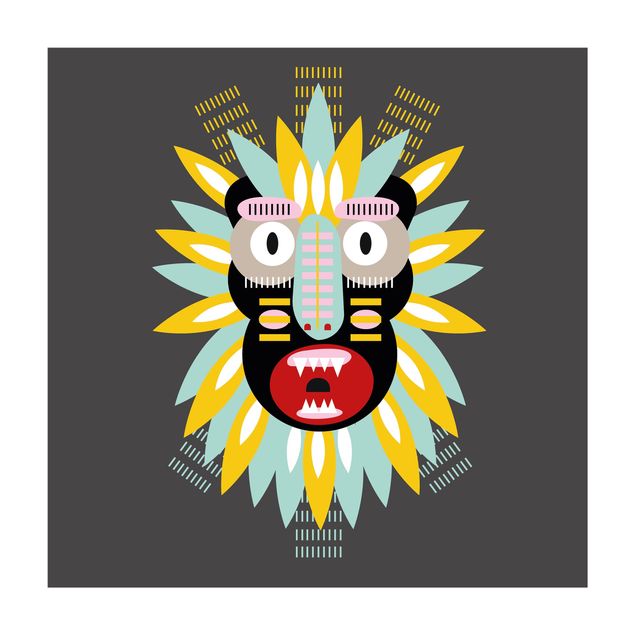 store gulvtæpper Collage Ethnic Mask - King Kong