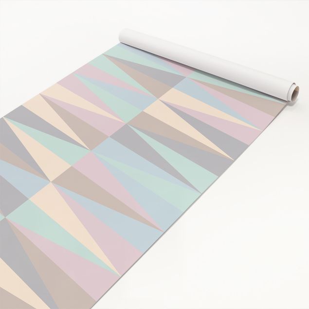 Møbelfolier mønstre Triangles In Pastel Colours