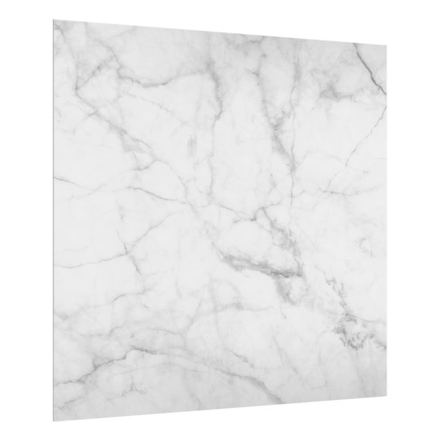 Stænkplader glas stenlook Bianco Carrara