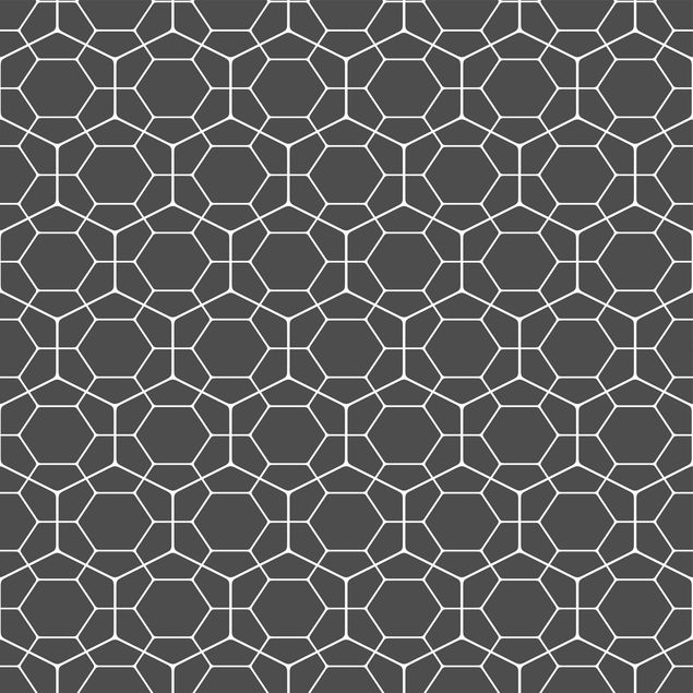 Selvklæbende folier Anthracite Geometric Diamond Honeycomb Pattern