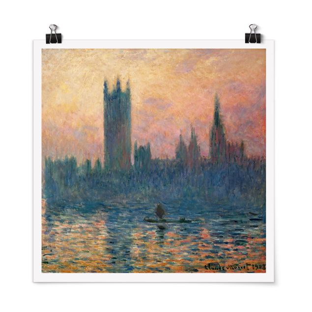 Billeder London Claude Monet - London Sunset