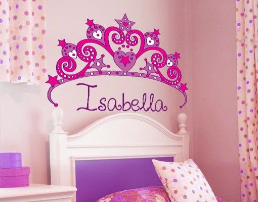 Wallstickers prinzessin No.RY21 Customised text Princess Crown