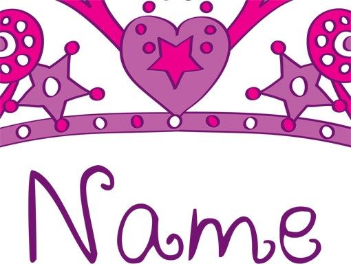 Wallstickers No.RY21 Customised text Princess Crown