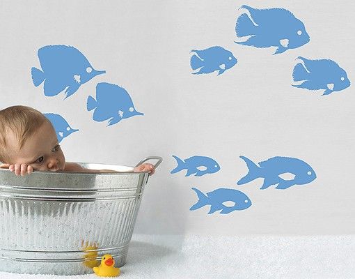 Wallstickers fisk No.RY26 Shoal Of Fish
