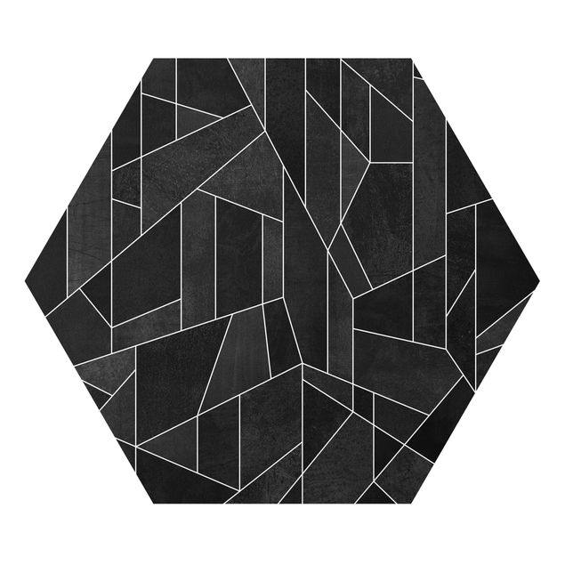 Billeder sort Black And White Geometric Watercolour