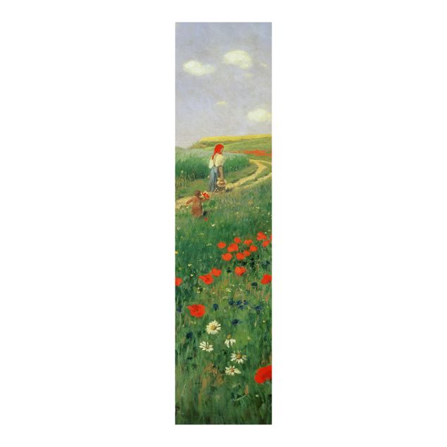 Kunst stilarter Pál Szinyei-Merse - Summer Landscape With A Blossoming Poppy
