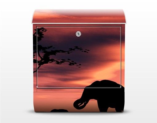 Postkasser dyr African Elefant Family