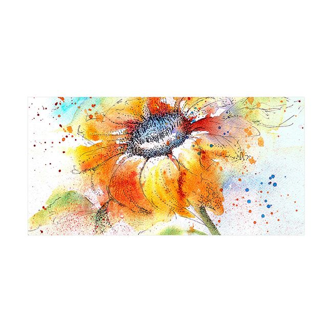 Blomstret tæppe Painted Sunflower