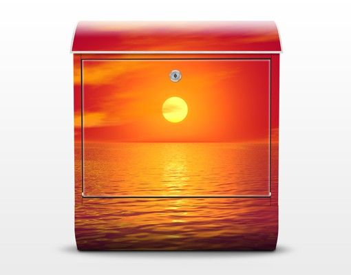 Postkasser rød Beautiful Sunset