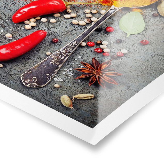 Plakater Spoon With Spices