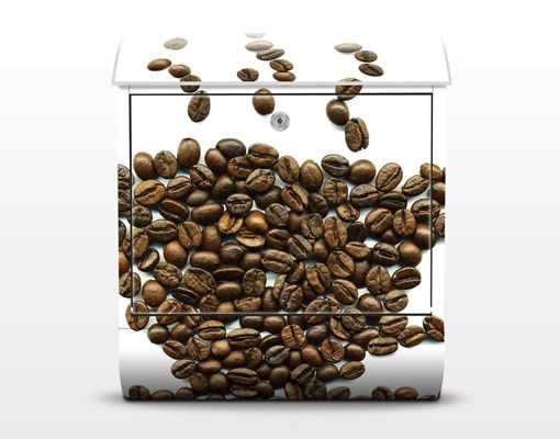 Postkasser hvid Coffee Beans Cup