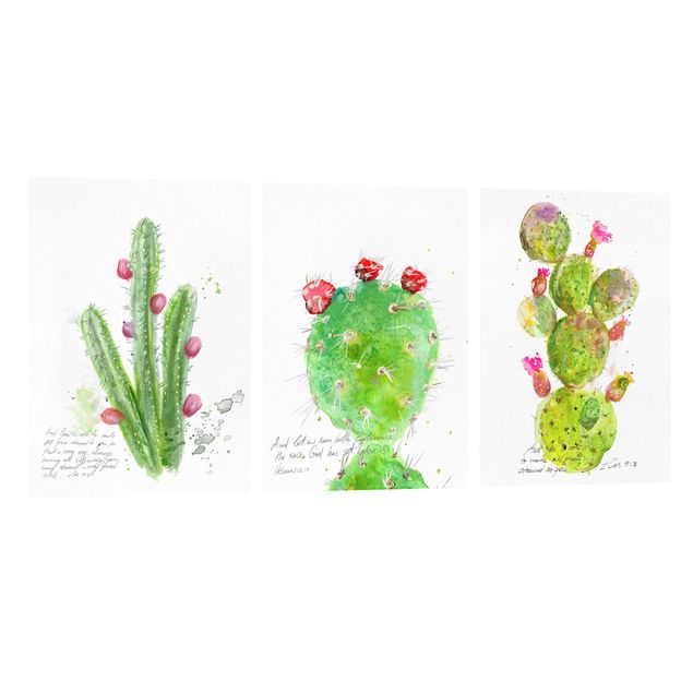 Billeder blomster Cactus With Bible Verse Set I