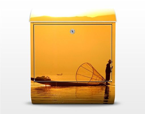 Postkasser gul Fisherman And Sunrise