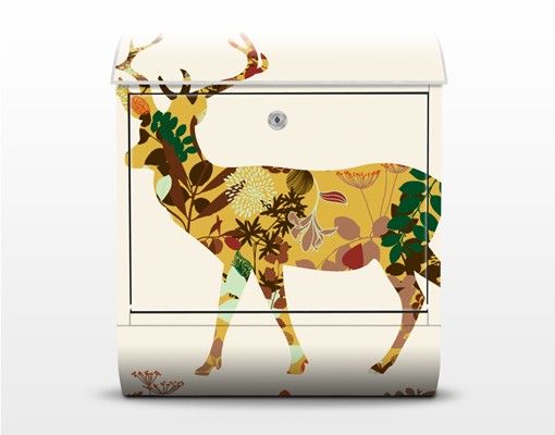 Postkasser Floral Deer