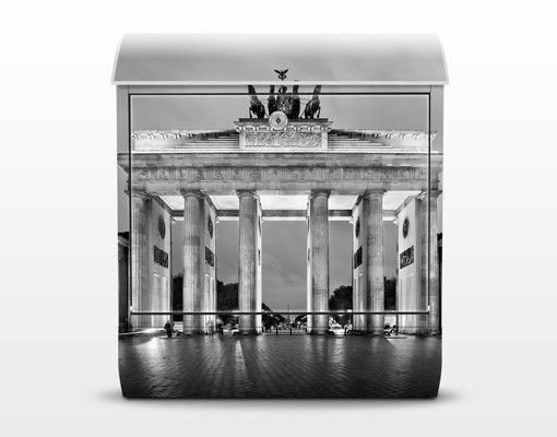 Postkasser grå Illuminated Brandenburg Gate II
