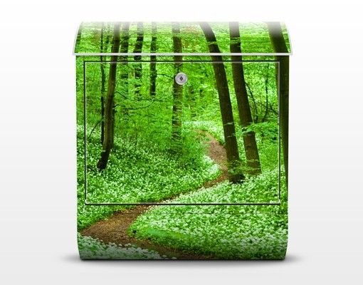 Postkasser grøn Romantic Forest Track