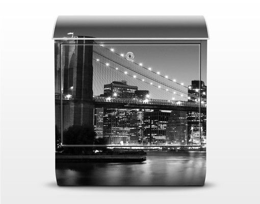 Postkasser grå Brooklyn Bridge in New York II
