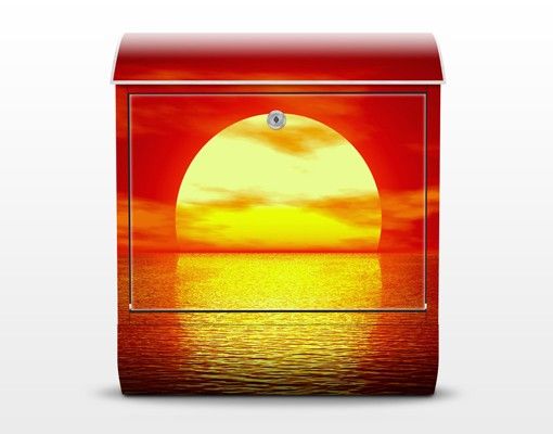 Postkasser orange Fantastic Sunset