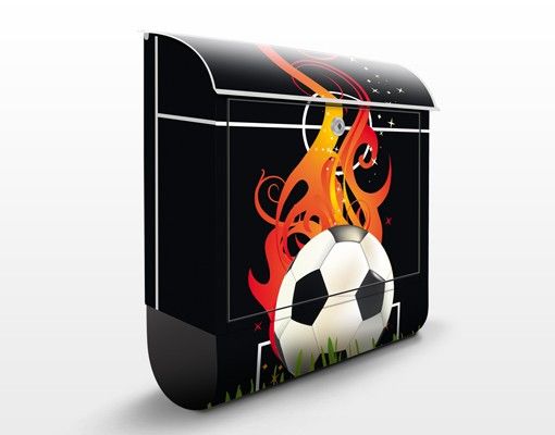 Postkasser sort Football on Fire