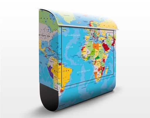 Postkasser farvet The World Countries