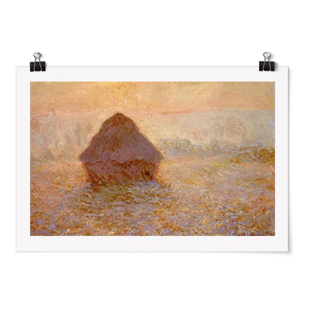 Billeder landskaber Claude Monet - Haystack In The Mist