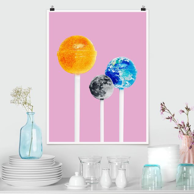 køkken dekorationer Lollipops With Planets