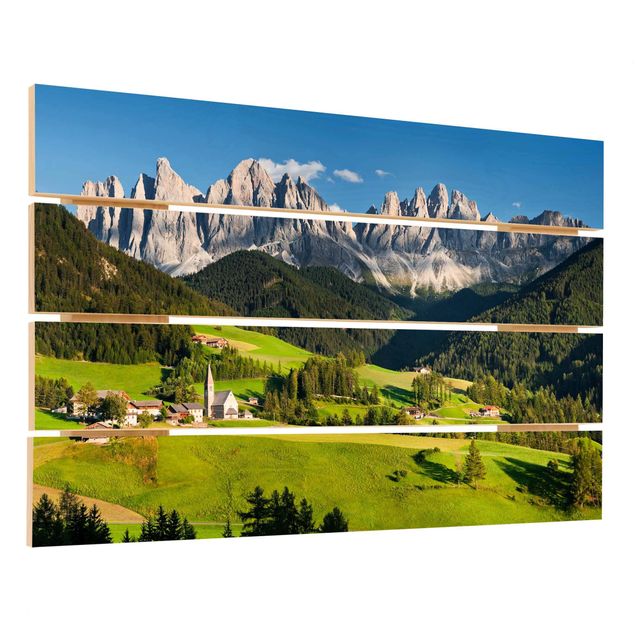 Prints på træ Odle In South Tyrol
