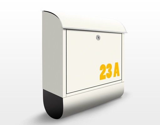 Postkasser med egen tekst no.JS316 Customised text Yellow To Beige 39x46x13cm