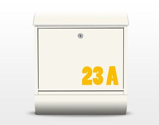 Postkasser beige no.JS316 Customised text Yellow To Beige 39x46x13cm