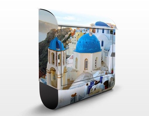 Postkasser blå Santorini