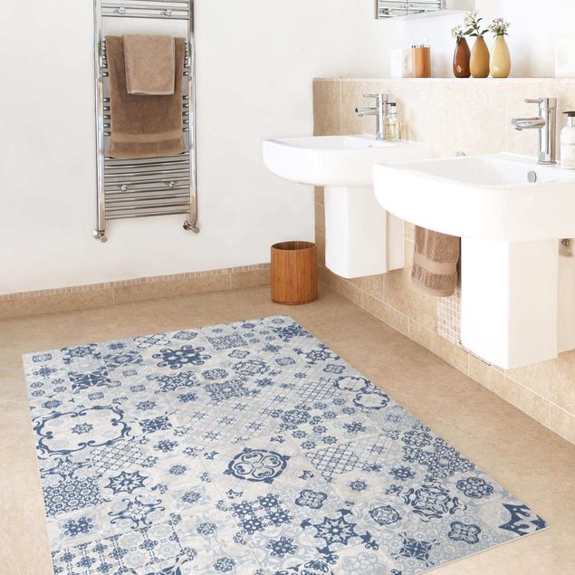 Tæpper fliselook Ceramic Tiles Agadir Blue