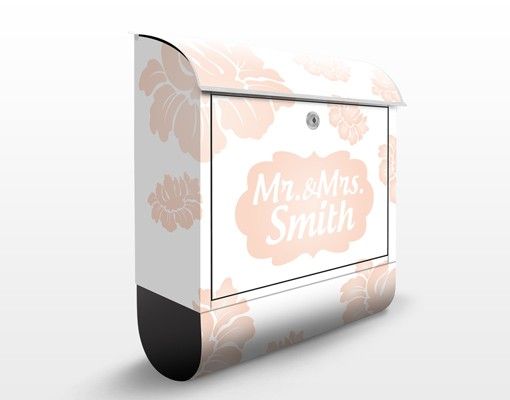 Postkasser blomster no.JS318 Customised text Pink Blossoms 39x46x13cm